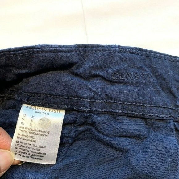 American Eagle Next Level Flex Cargo Shorts Mens 30 Classic Ripstop Adjustable - Picture 6 of 10